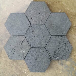 Đá lava lục giác D250*20mm