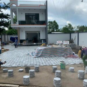 Đá suối lau lục giác D200*18mm